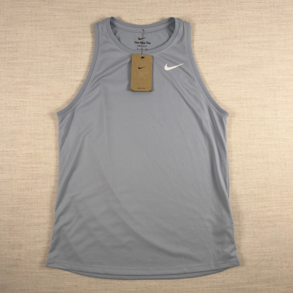 Nike Womens Dri-FIT Training Tank Top Light Blue DX0701-440 Small NWT